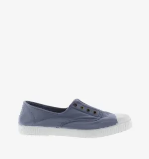 (106623) Women's canvas trainers with elastic - Azul