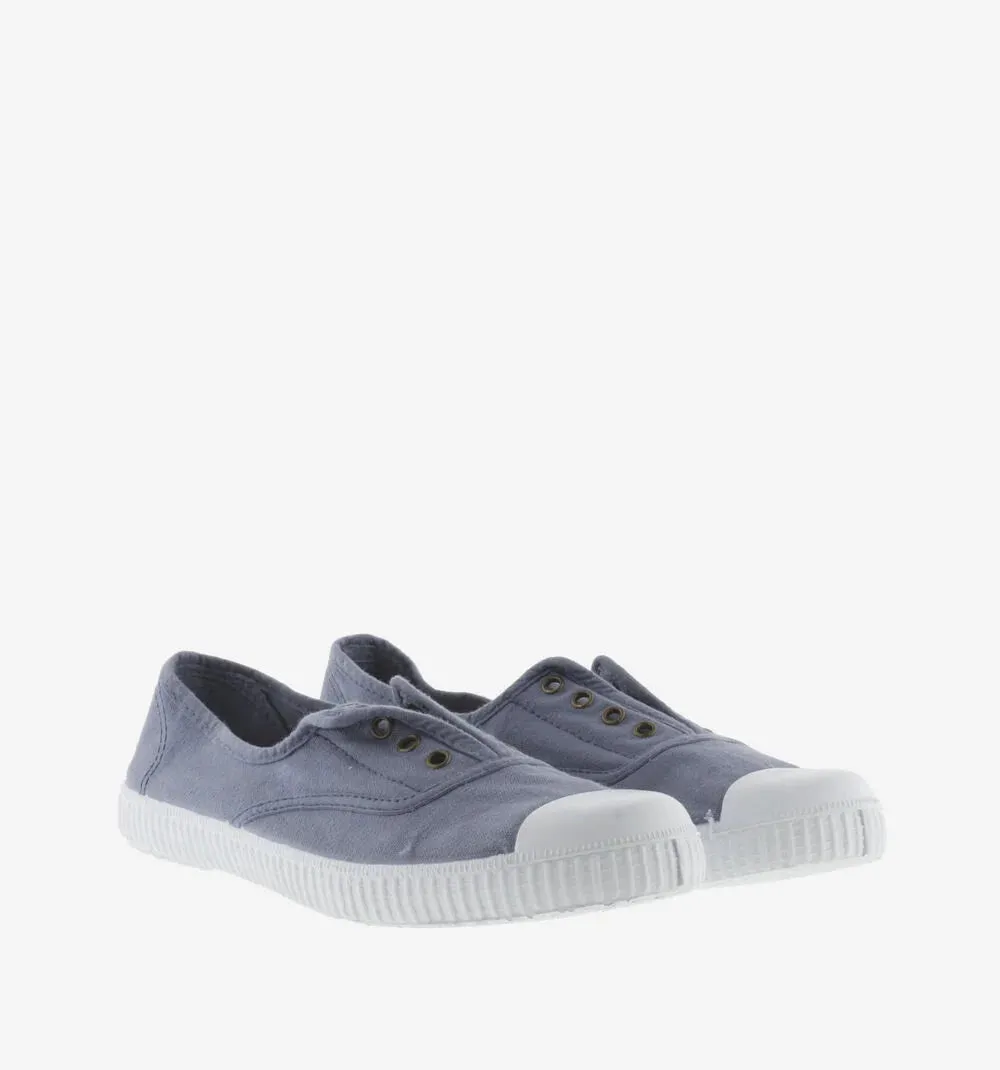 (106623) Women's canvas trainers with elastic - Azul
