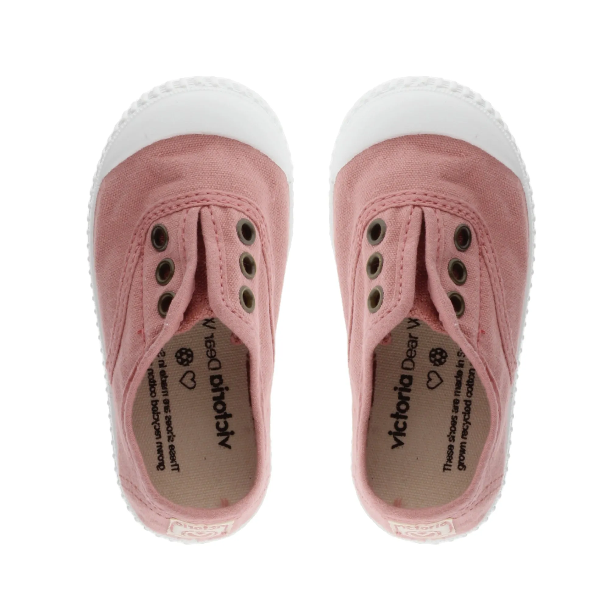 (106627) Children's canvas trainers with elastic - Nude