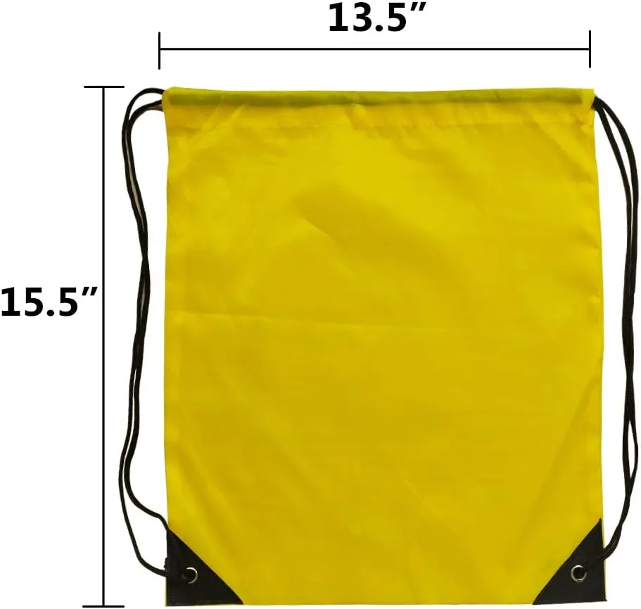 48 Pcs Drawstring Backpacks Bulk 12 Color Nylon Drawstring Bags Gym String Backpack