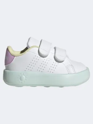 Adidas Advantage Cf Infant Girls Sportswear Shoes White/Lilac/Mint