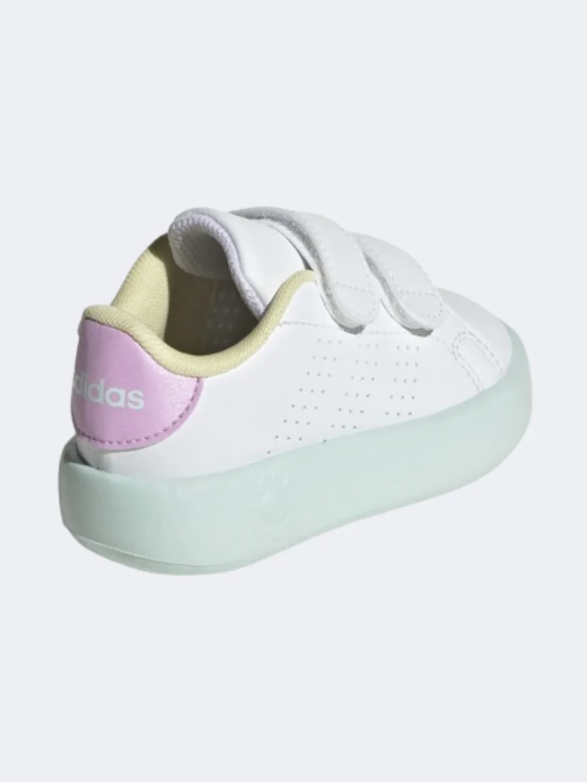 Adidas Advantage Cf Infant Girls Sportswear Shoes White/Lilac/Mint