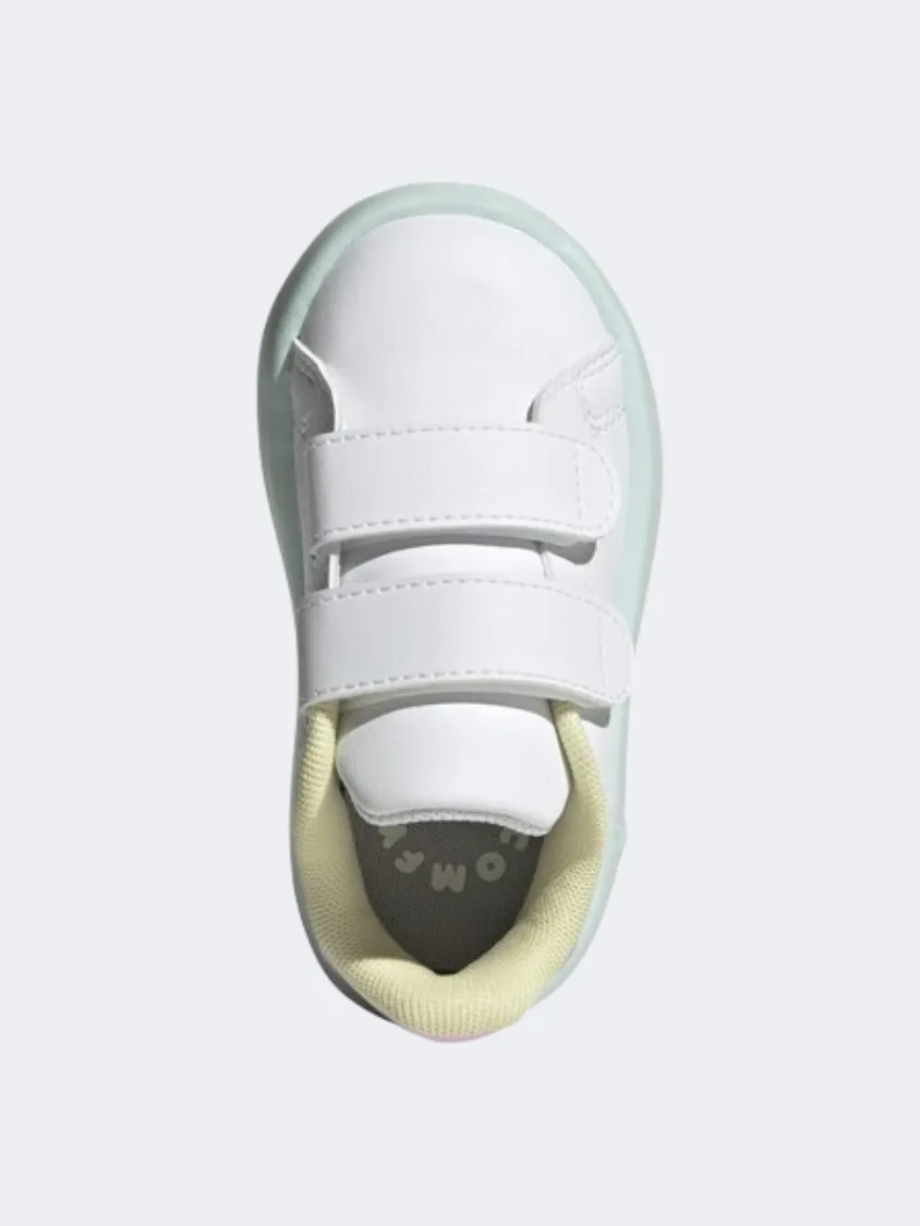 Adidas Advantage Cf Infant Girls Sportswear Shoes White/Lilac/Mint
