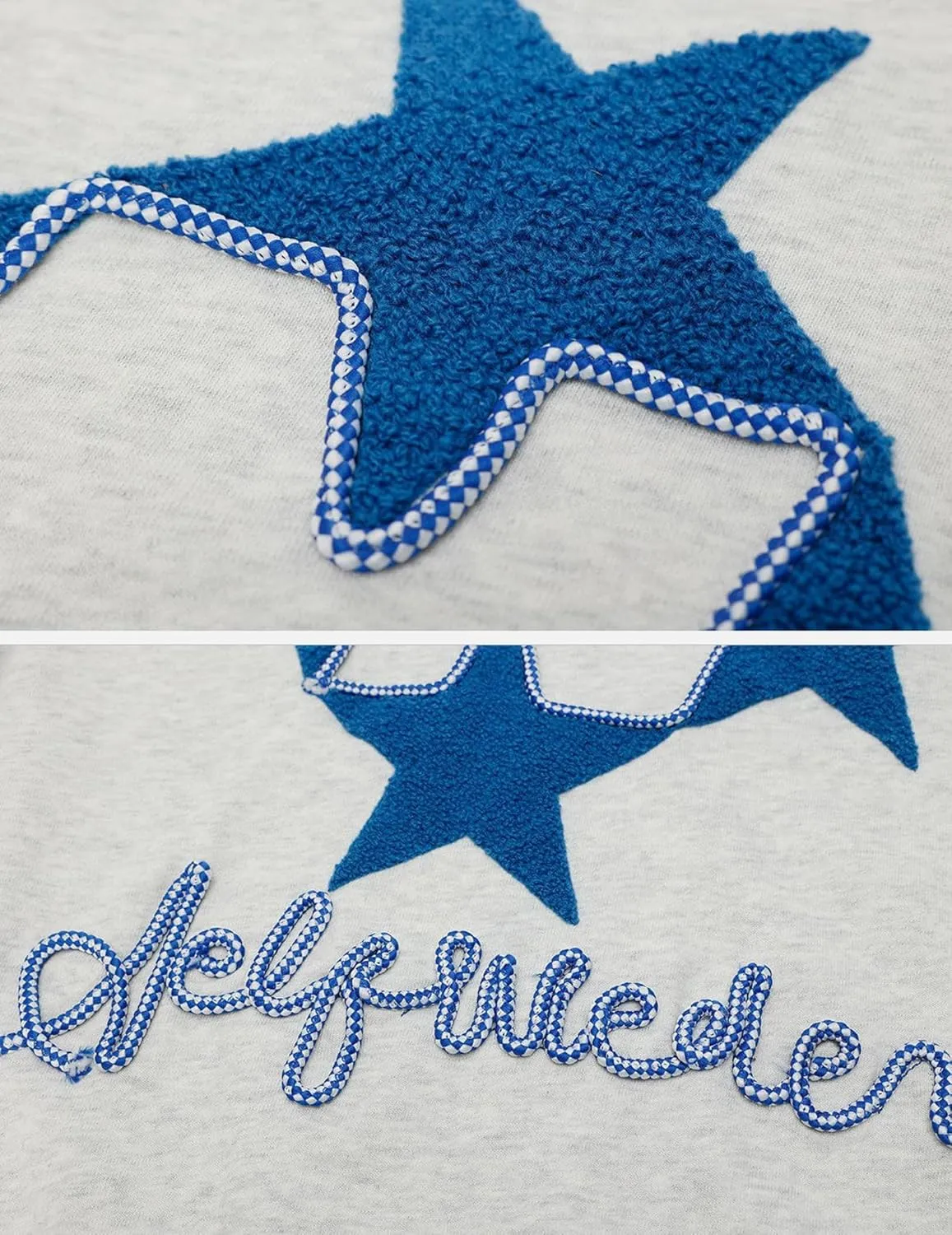 Aelfric Eden Y2k Hoodie Women Graphic Oversized Hoodies Star Embroidered Hoodied Sweatshirt Casual Vintage Pullover
