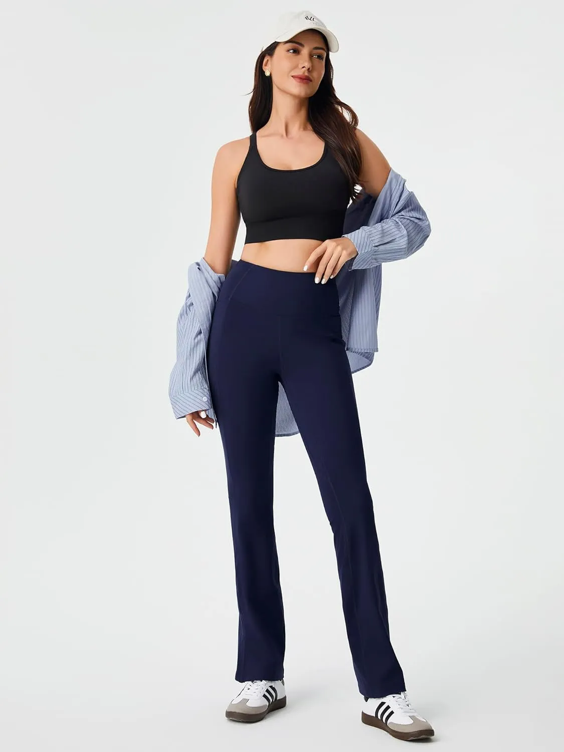 AFITNE Women's Flare Leggings High Waist Yoga Pants with Pockets Tummy Control Workout Casual Bootcut Pants