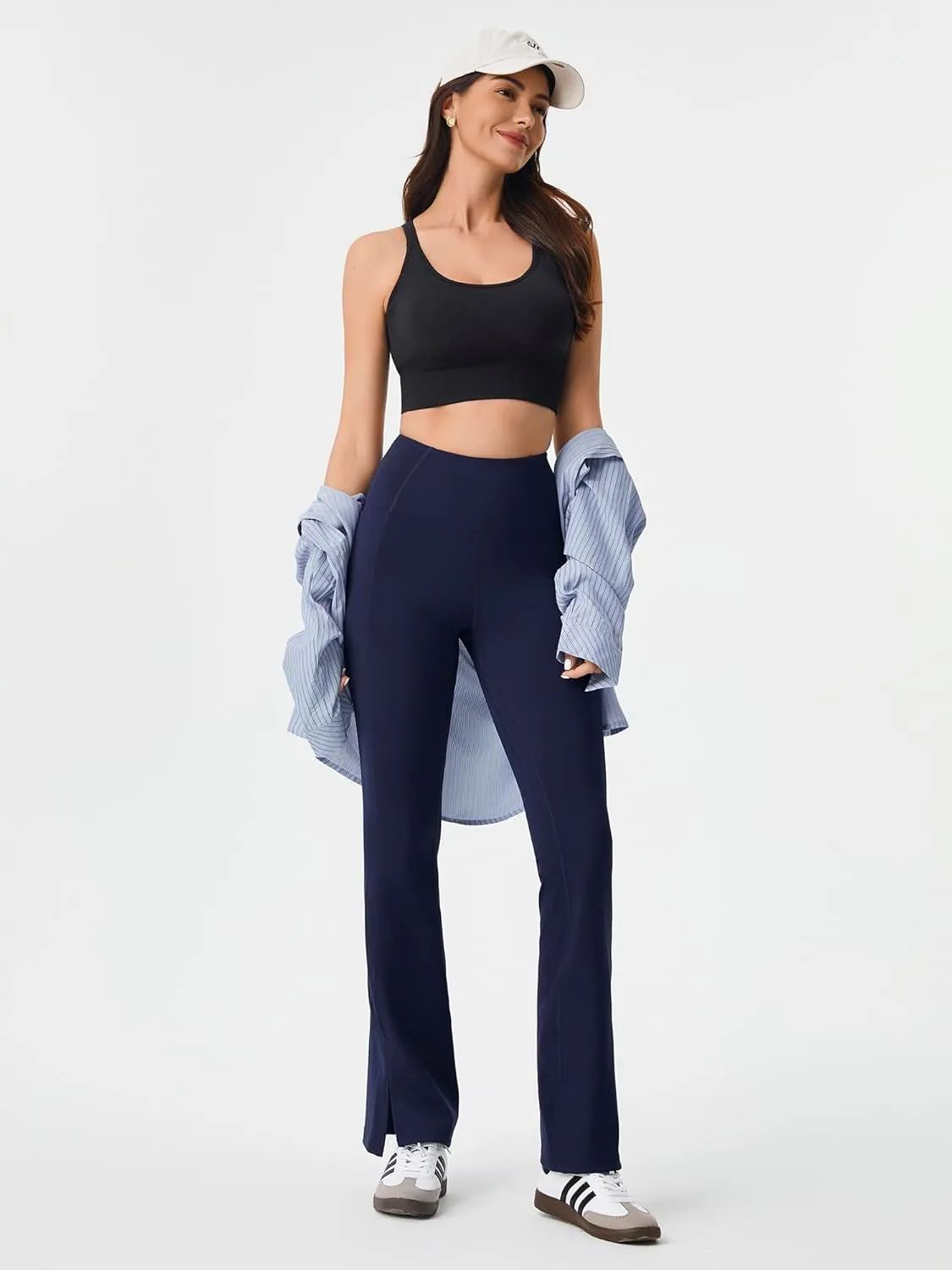 AFITNE Women's Flare Leggings High Waist Yoga Pants with Pockets Tummy Control Workout Casual Bootcut Pants