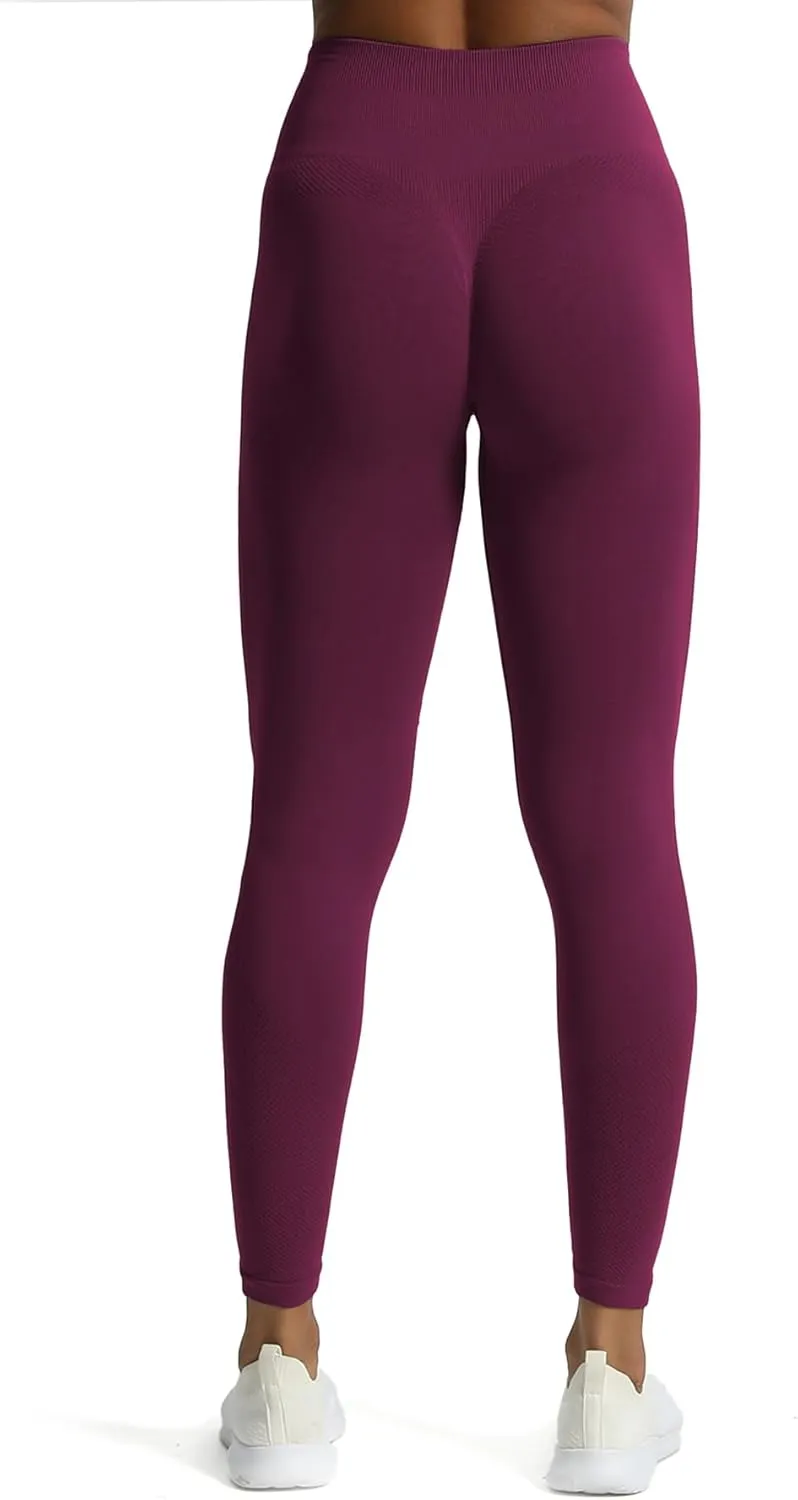 Aoxjox Workout Seamless Leggings for Women High Waisted Fitness Yoga Contour Sculpt Pants 22"