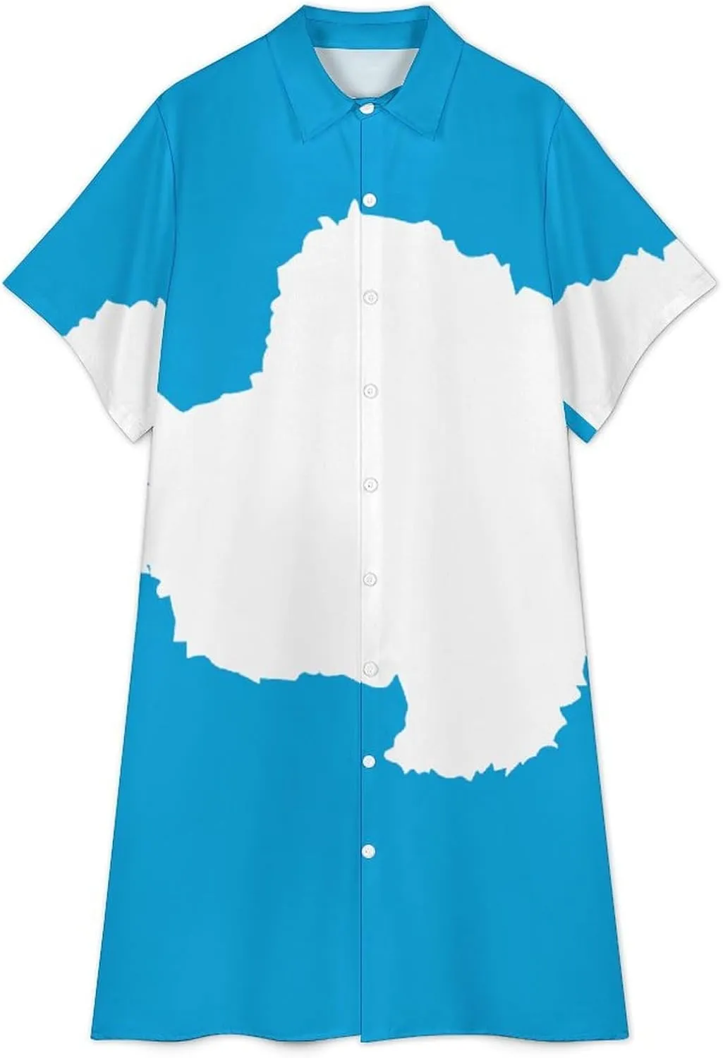 Australian Flag Womens Button Down Shirt Dresses Casual Button Up Short Sleeve Blouse Tops