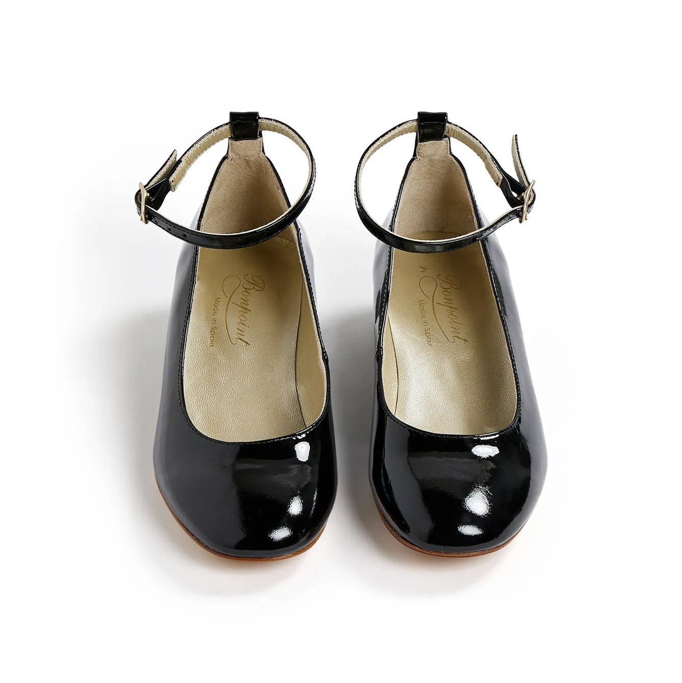BONPOINT Mini Heel Patent Buckle Shoes