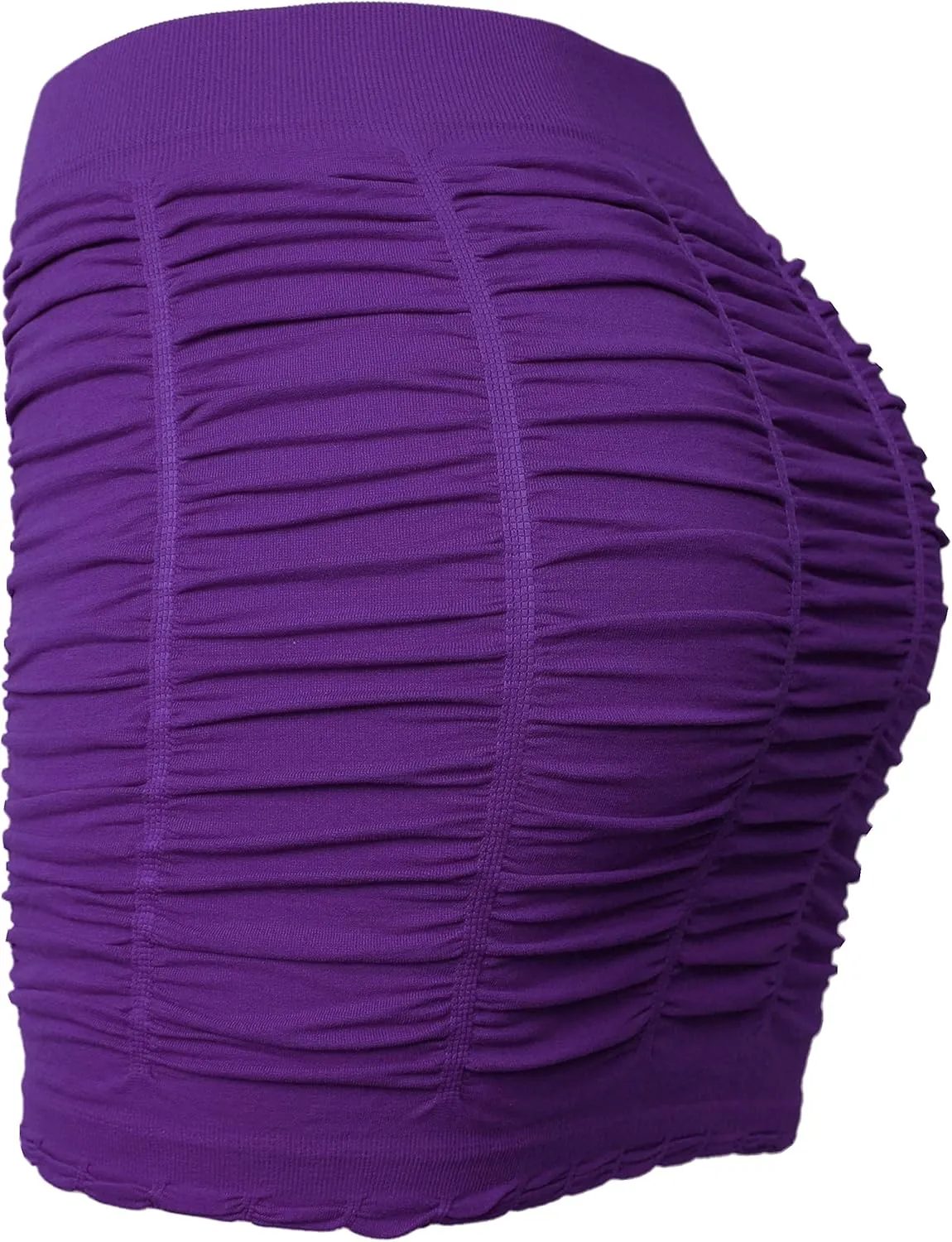 Boutique4Divas Womens Booty Enhancing Solid Mini Stretch Bodycon Club Skirt