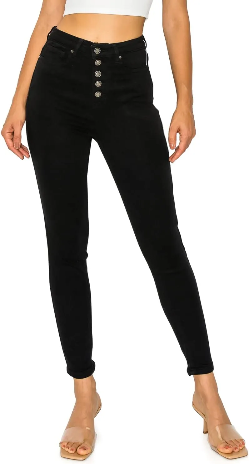 Cali1850 Women's Denim Daydream Skinny Jeans - Super Stretchy Soft Stylish Knit Denim Slim Fit Comfy Casual Pants