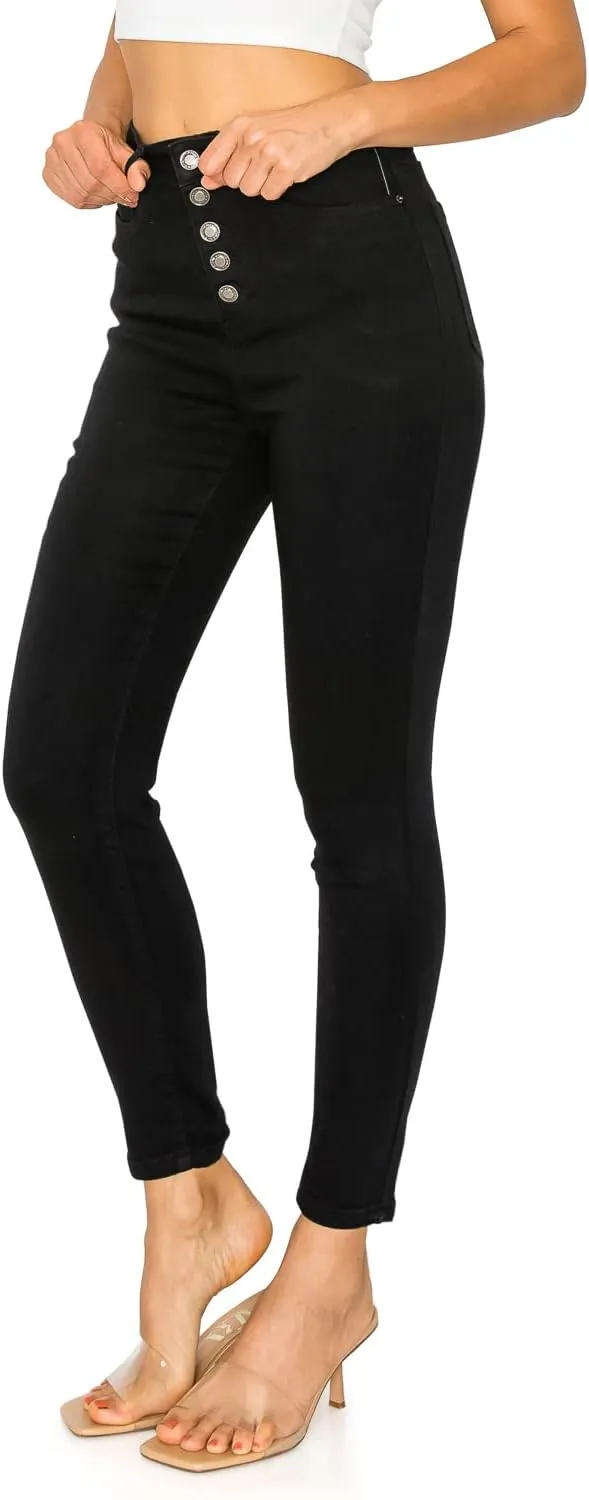 Cali1850 Women's Denim Daydream Skinny Jeans - Super Stretchy Soft Stylish Knit Denim Slim Fit Comfy Casual Pants