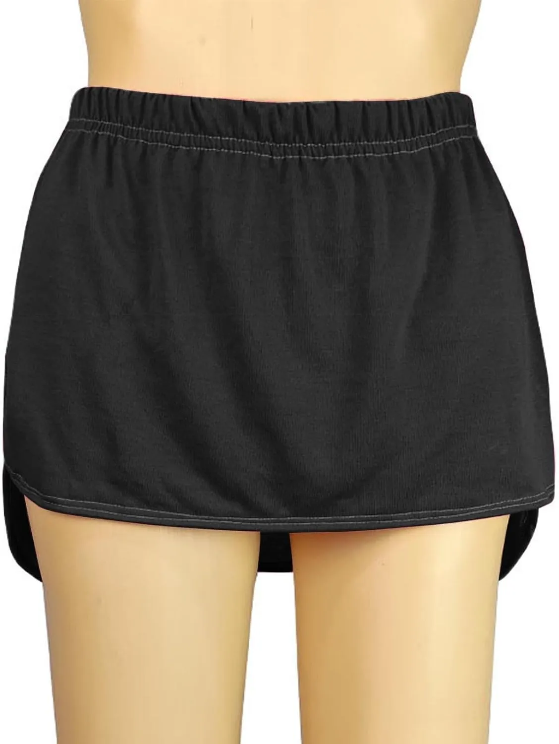 Casual High Waisted Mini Skirts for Women Elastic Solid Basic Pencil Skirt Seamless Bodycon Short Skirts