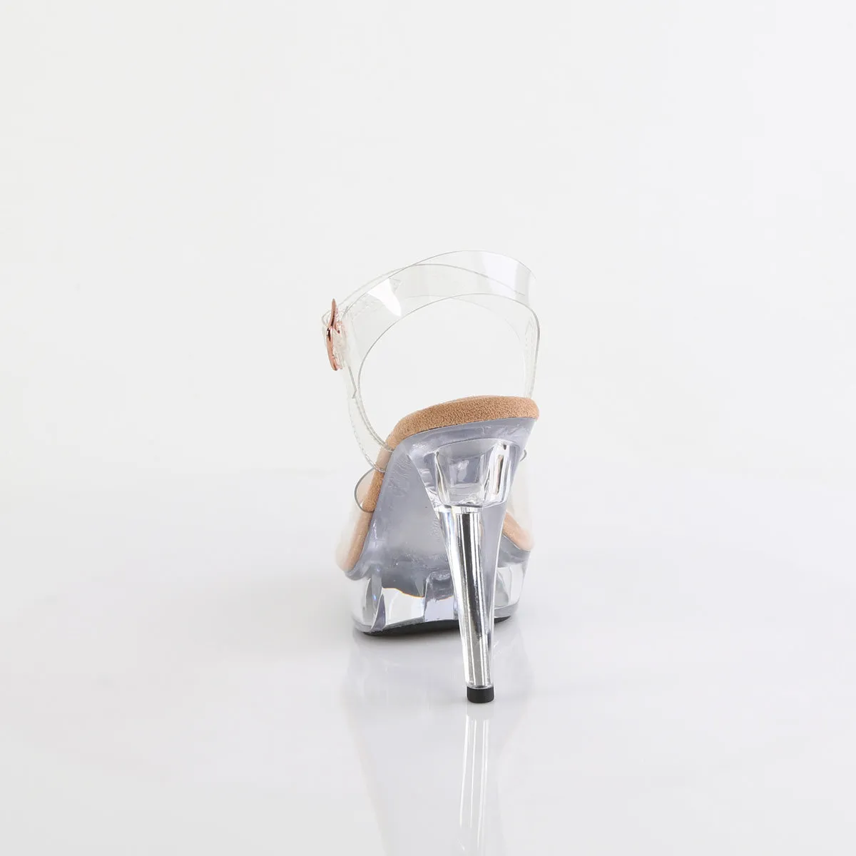 Clear Platform Ankle Strap Sandal 3-colors COCKTAIL-508