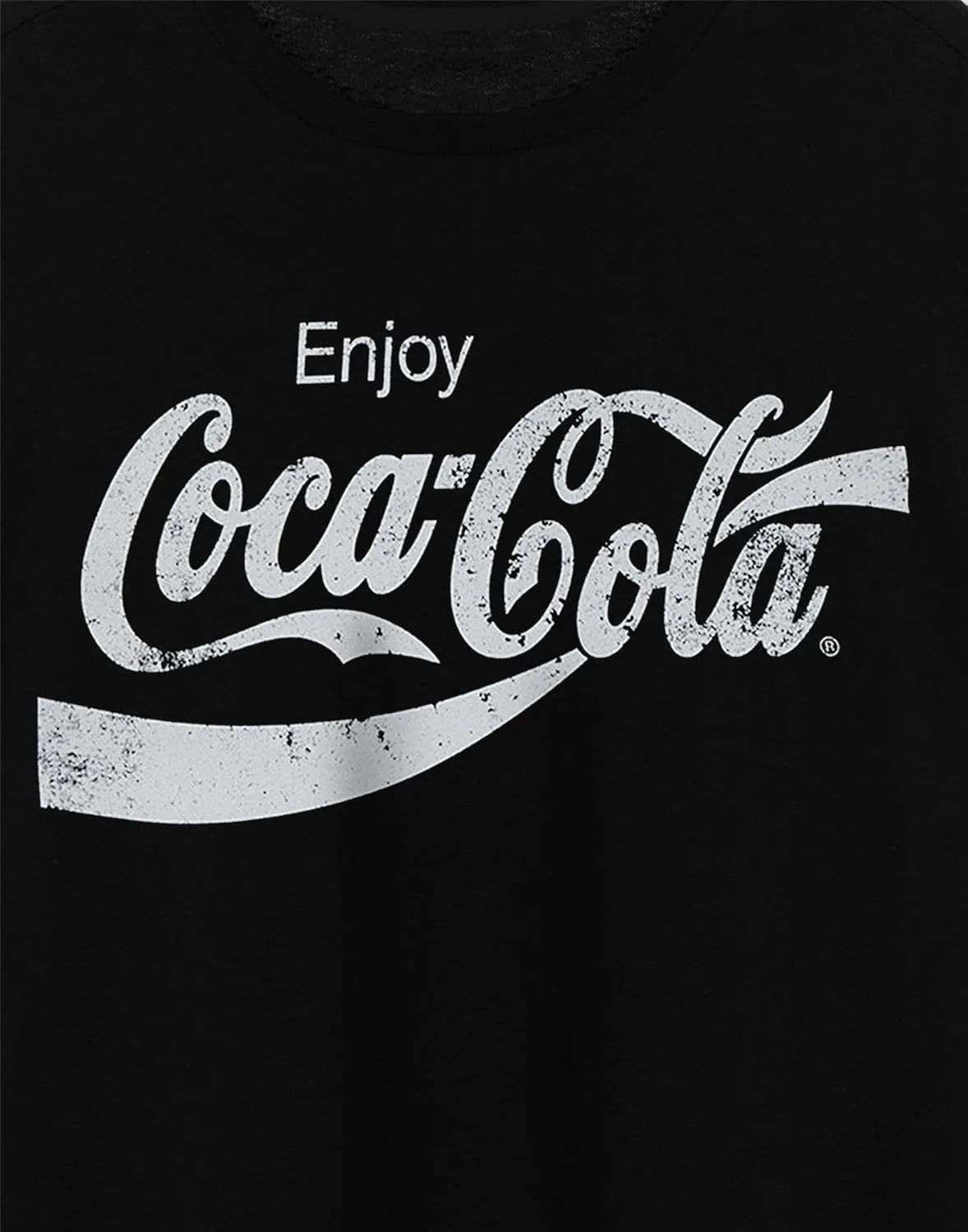 Coca-Cola Adults T-Shirt | Unisex Classic Logo Short Sleeve Graphic Tee | Distressed Vintage Apparel Top Merchandise Gift