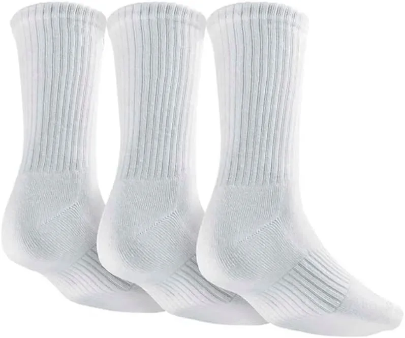 Crew Socks Casual Athletic Gym Unisex Black and White Cushion Cotton Socks