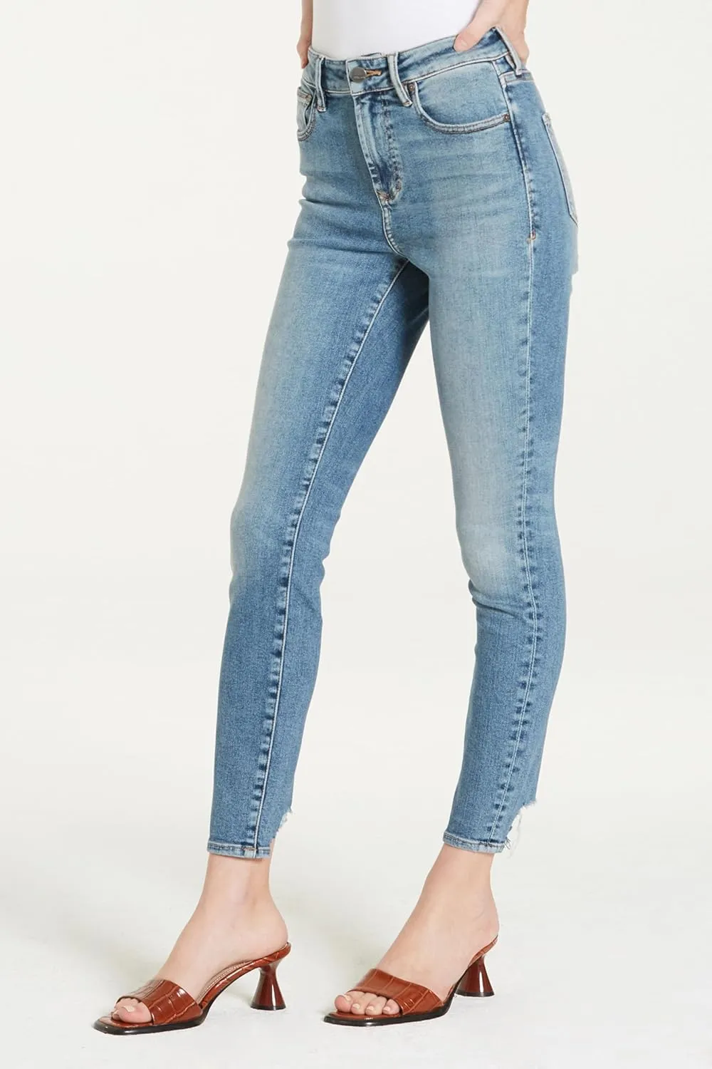 DEAR JOHN Olivia Women's Jeans Skinny Leg Ankle Inseam High Rise