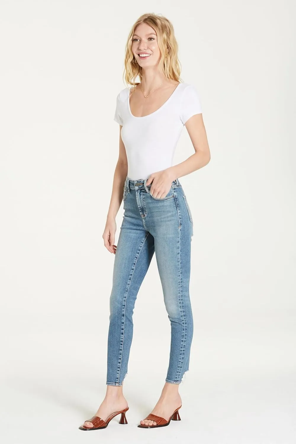 DEAR JOHN Olivia Women's Jeans Skinny Leg Ankle Inseam High Rise