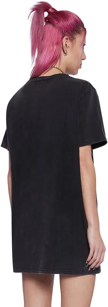 Dolls Kill Crystal Girl Oversized Tee by Delia's - Washed Design with Crystal Graphics and Loose Fit