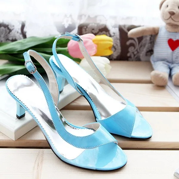 Fashion Peep Toe Pumps Ladies Wedges Transparent High Heels Woman Slingbacks Buckle Shoes Female Solid Footwear Summer