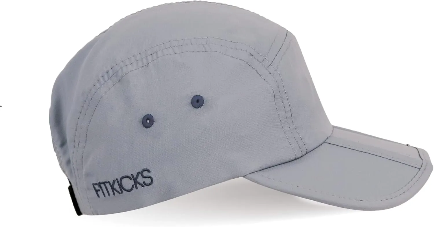FITKICKS Folding Cap, Comfortable and Adjustable Ball Cap, UPF 50  Sun Cap for Men and Women