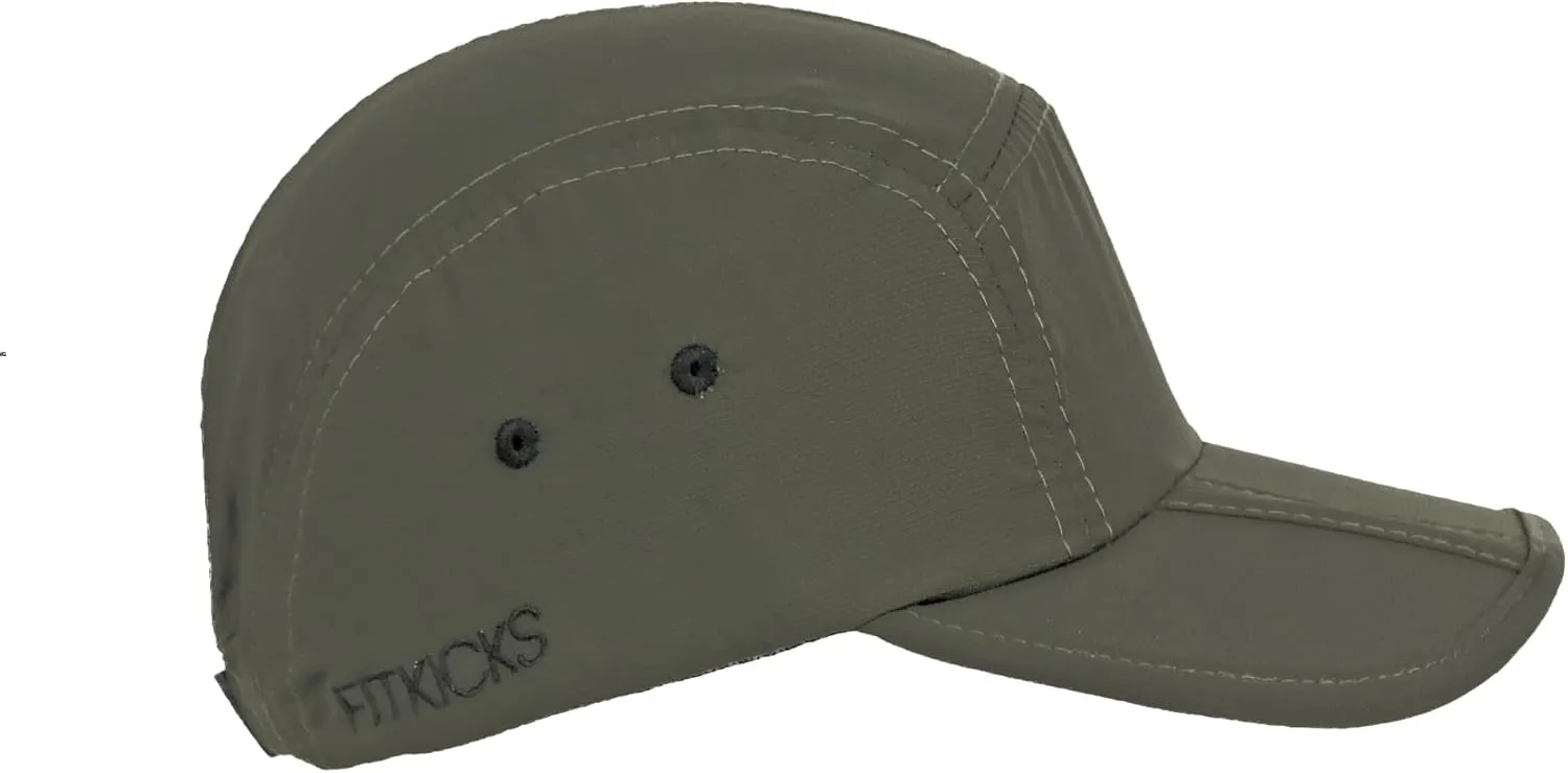 FITKICKS Folding Cap, Comfortable and Adjustable Ball Cap, UPF 50  Sun Cap for Men and Women