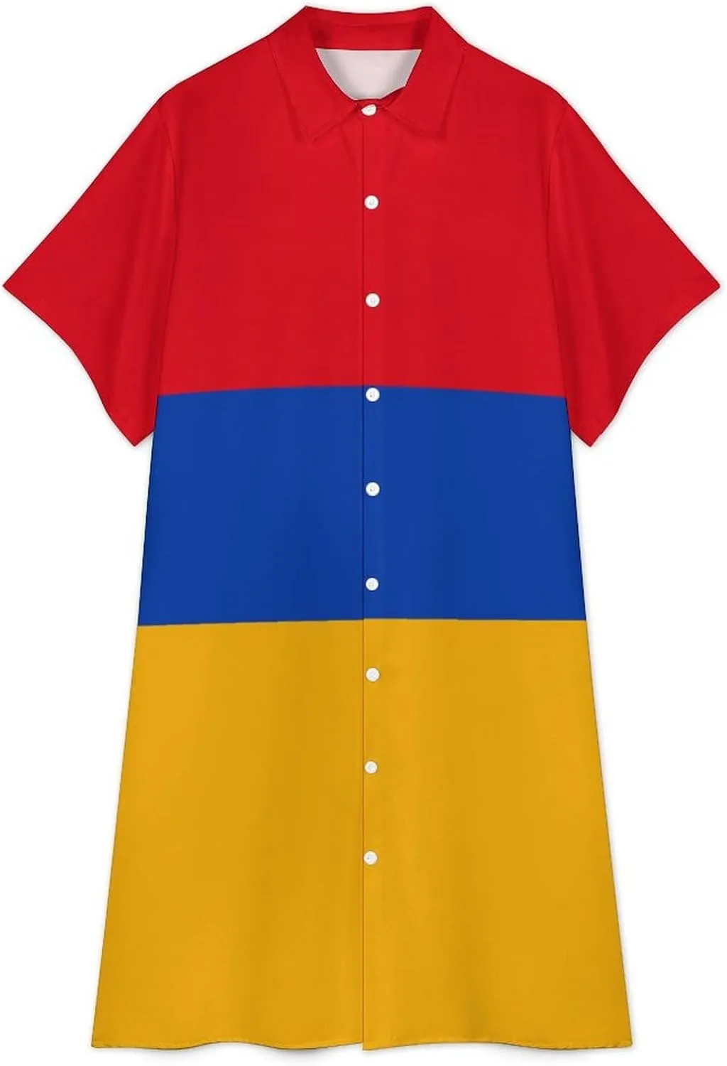 Ghana Flag Womens Button Down Shirt Dresses Cute Button Up Short Sleeve Blouse Tops
