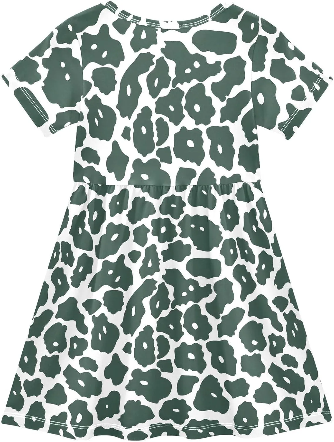 Girls' Dresses Baseball Print Short Sleeve Summer Dress for Toddler Girls 2-8Y
