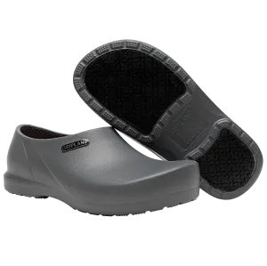 GRIPLAND Slip Resistant Specialist Clog with Antibacterial Insole Men's Women's Chef Nurse Shoes Kitchen Garden Slippery Ground Not Only Non Slip Lightweight Shoes Black Grey