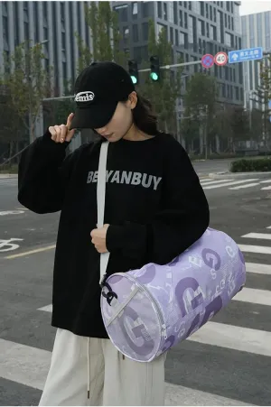 HATAMOTO Weekender Duffel Sport Gym Bag Overnight Travel duffle Bags with Shoe Compartment Wet Pocket, C2-Purple
