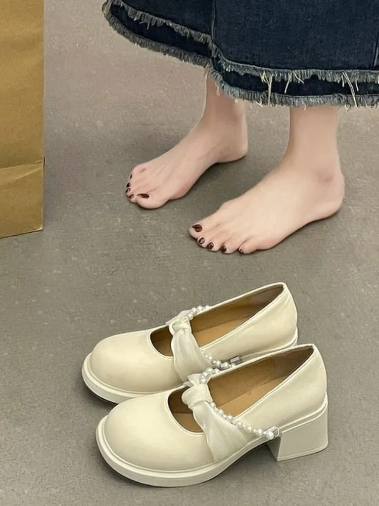 hulianfu  Summer Korean Fashion Medium Heels Shoes Office Lady Causal Buckle Shoes Solid Non Slip Elegant Pumps Woman Basic Design