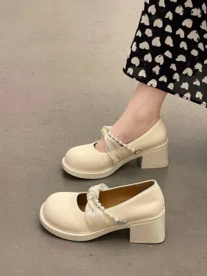 hulianfu  Summer Korean Fashion Medium Heels Shoes Office Lady Causal Buckle Shoes Solid Non Slip Elegant Pumps Woman Basic Design