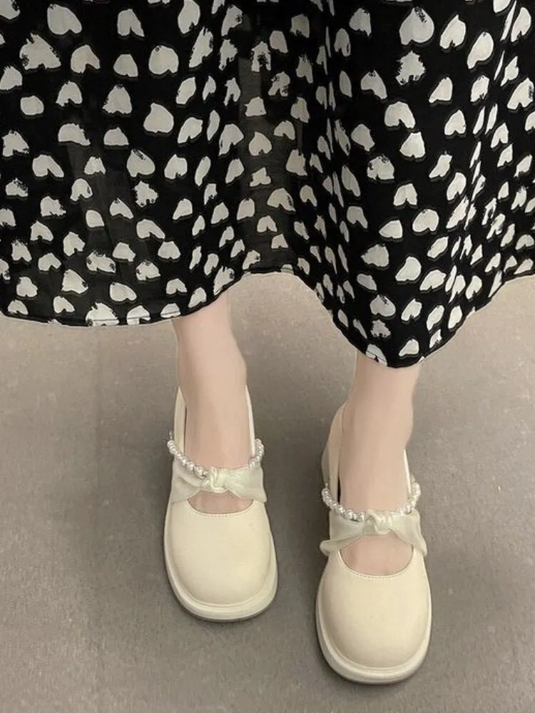 hulianfu  Summer Korean Fashion Medium Heels Shoes Office Lady Causal Buckle Shoes Solid Non Slip Elegant Pumps Woman Basic Design