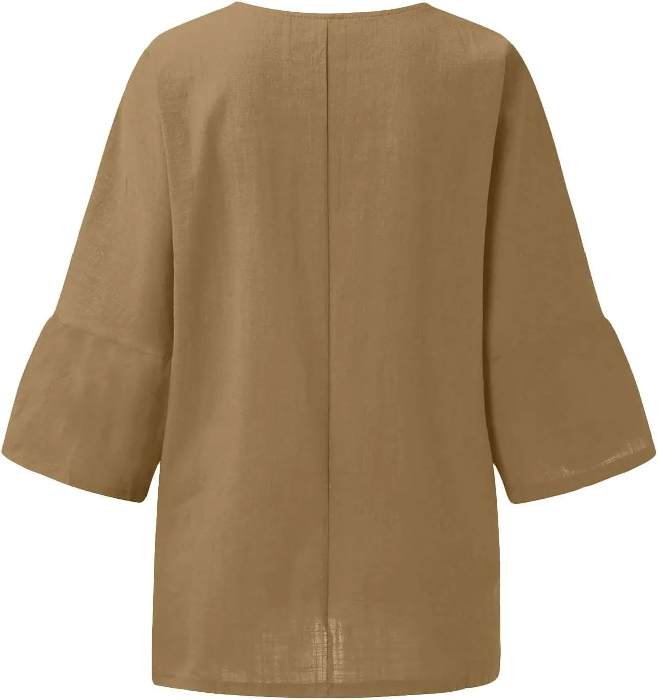 HXHYQKP Linen Tops for Women Summer Plus Size T Shirts V Neck Loose Blouses Trendy Tops for Women 2025