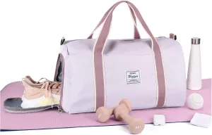 HYC00 Travel Duffel Bag, Sport Bag Gym Bag, Shoulder Weekender Overnight Bag for Women, H-Violet, 9.06 x 18.11 x 8.27 Zoll