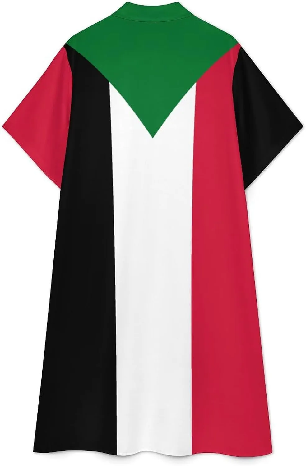 Jamaican Flag Womens Button Down Shirt Dresses Button Up Short Sleeve Blouse Tops