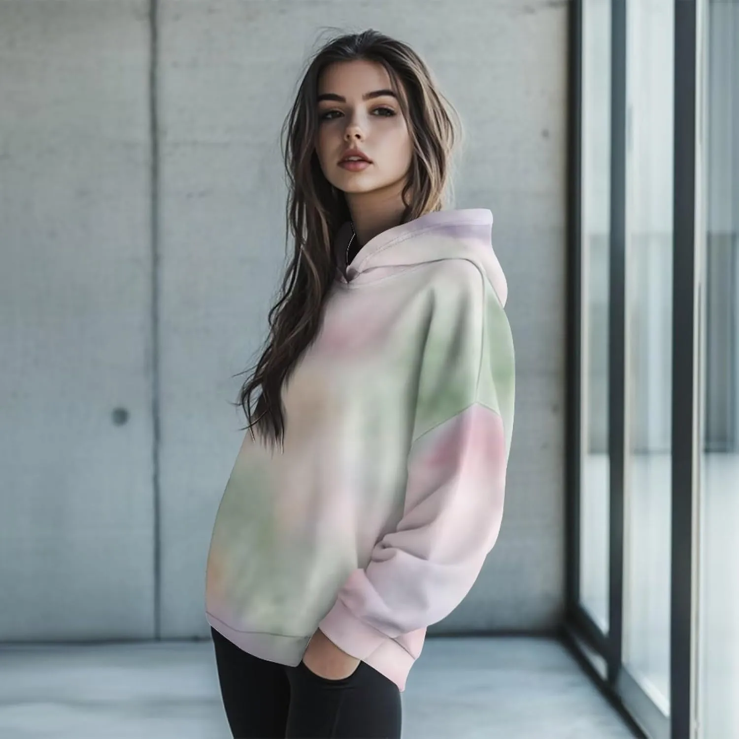 JEOCODY Women Oversized Hoodie Casual Long Sleeve Graphic Hooded Sweatshirt Size S-2XL