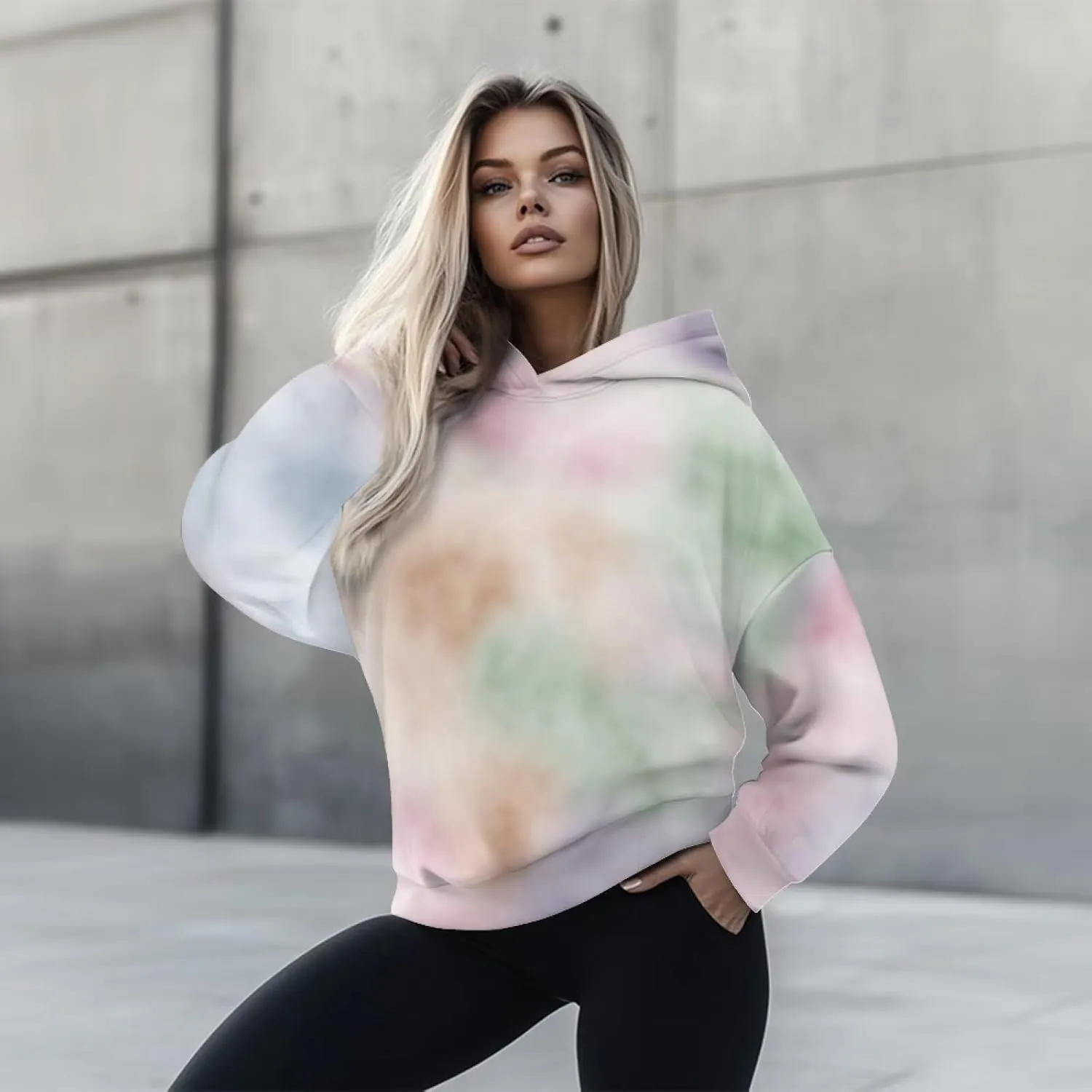 JEOCODY Women Oversized Hoodie Casual Long Sleeve Graphic Hooded Sweatshirt Size S-2XL