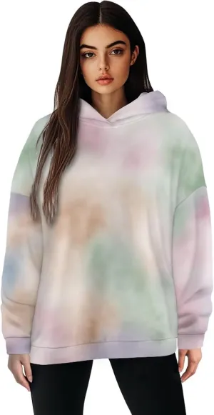 JEOCODY Women Oversized Hoodie Casual Long Sleeve Graphic Hooded Sweatshirt Size S-2XL