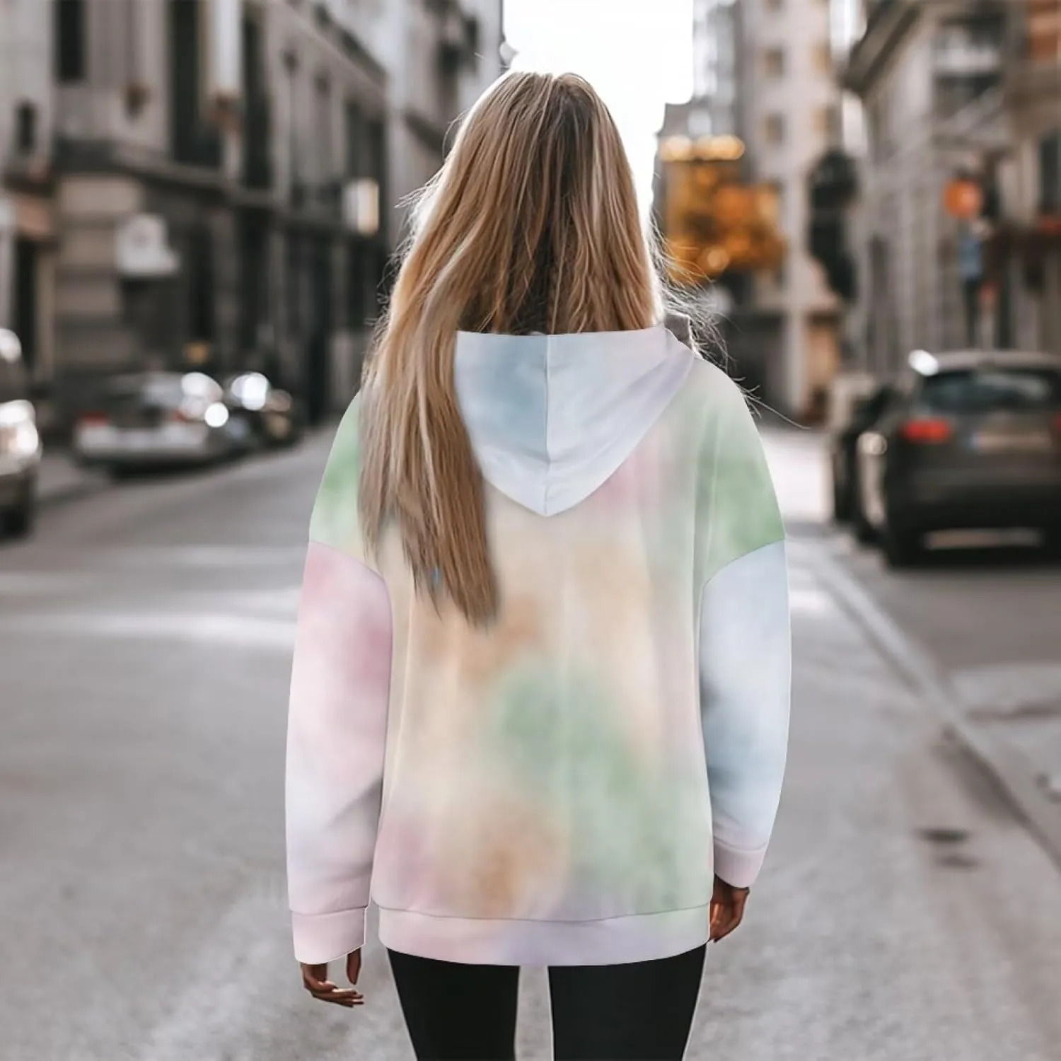 JEOCODY Women Oversized Hoodie Casual Long Sleeve Graphic Hooded Sweatshirt Size S-2XL