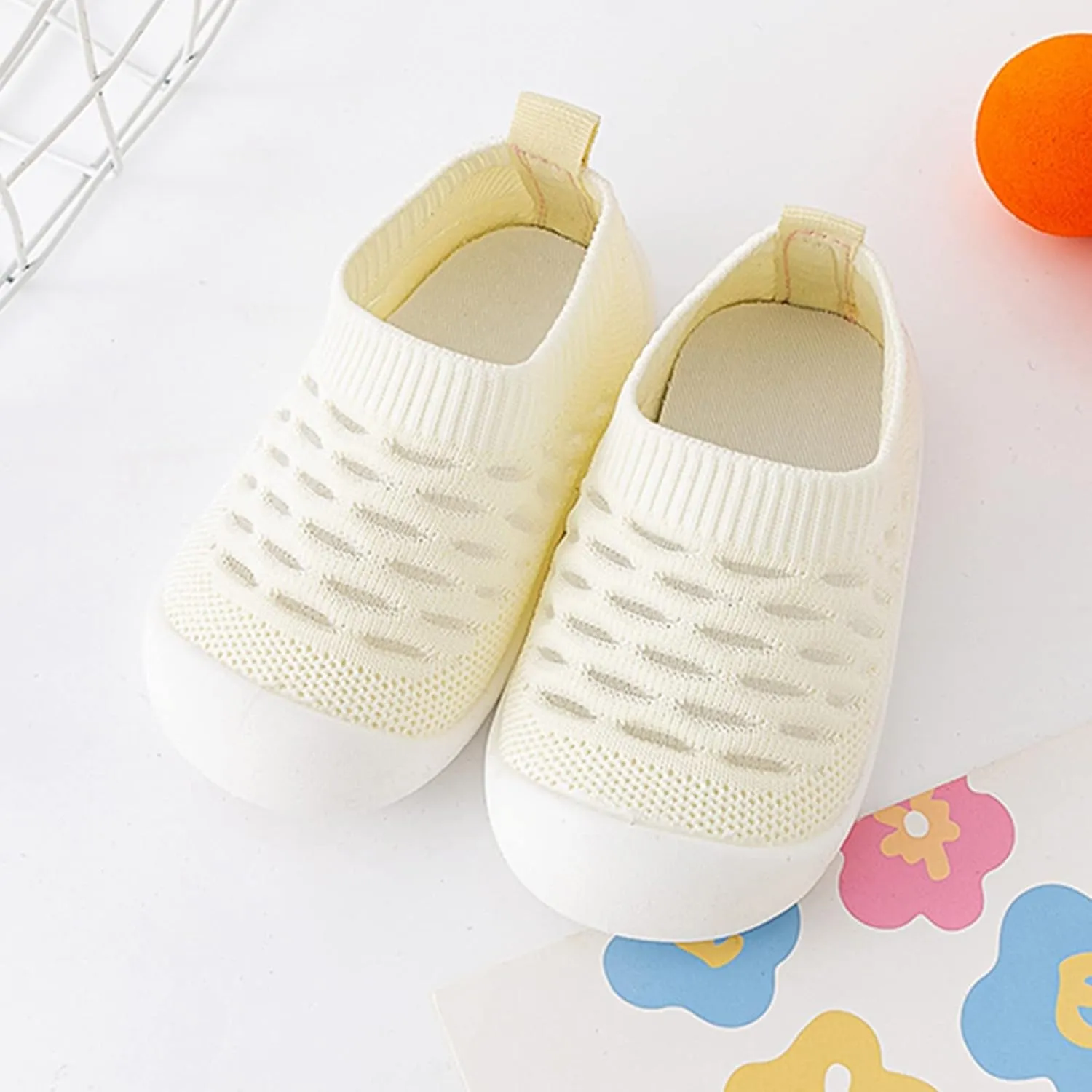 Kids Slip on Infant Toddler Shoes Hollow Out Slip On Socks Shoes Soft Sole Non Slip Wear Out Toddler Floor Shoes