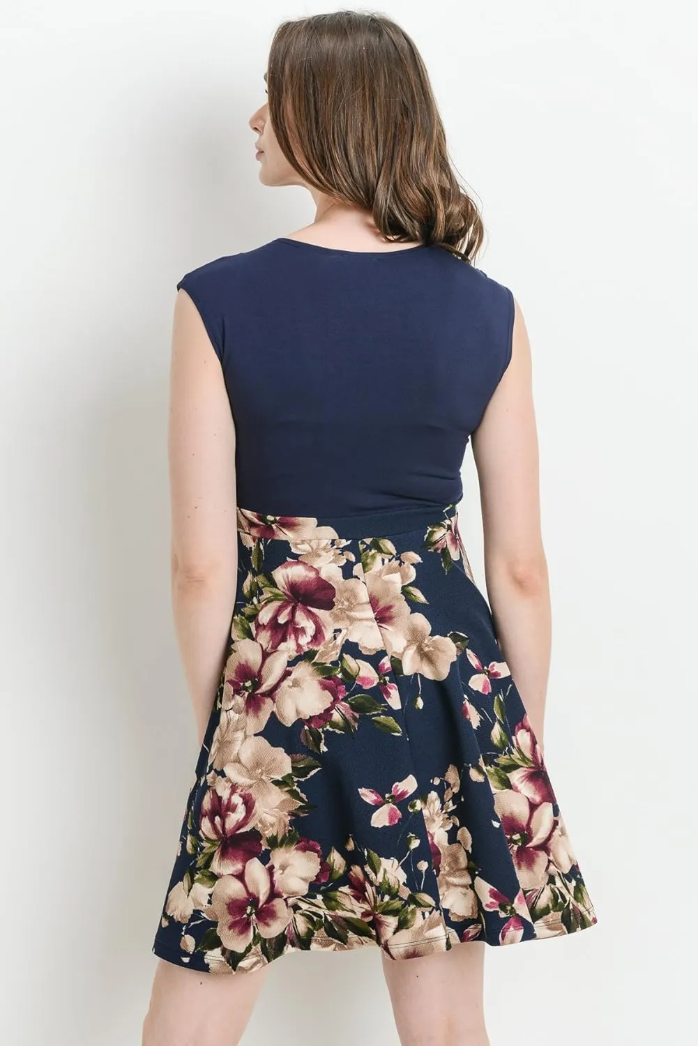 LaClef Women's Surplice Skater Maternity Dress
