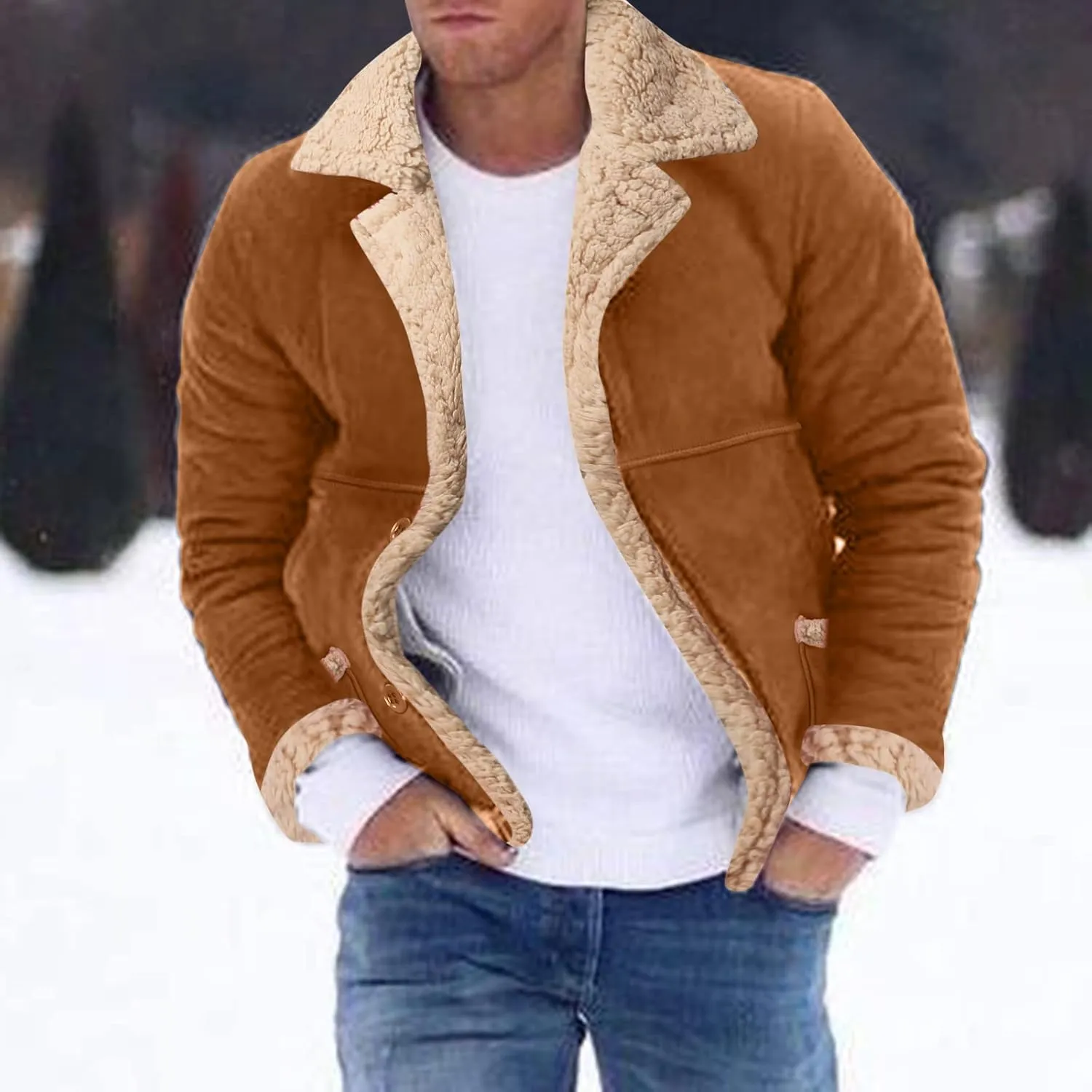 LCMTWX Mens Jackets and Winter Jacket Coat Leisure Plus Size Hat Zip Pocket Cotton-Padded Warm Men's Winter Jacket