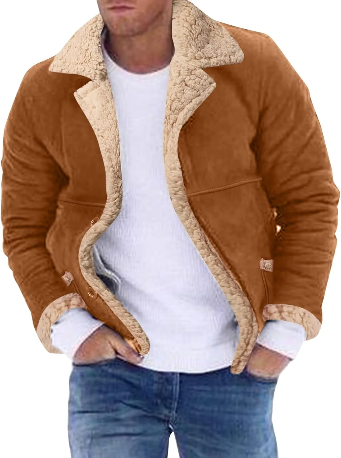 LCMTWX Mens Jackets and Winter Jacket Coat Leisure Plus Size Hat Zip Pocket Cotton-Padded Warm Men's Winter Jacket