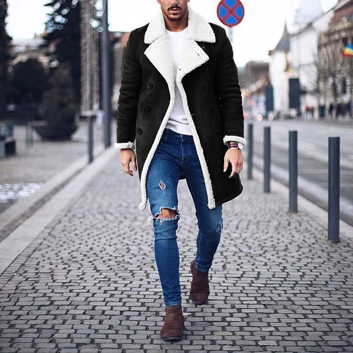 LCMTWX Mens Jackets Color Men's Cloak Coat Sweatshirts Windbreaker Shawl Cape Woolen Men's Men's Winter Jacket Windproof
