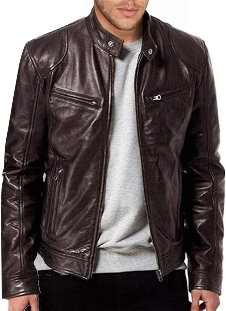 LCMTWX Men's Winter Jacket Windproof Stand Collar Knitted Splice Sweater Coat Casual Cardigan Stylish Outwear Coats for