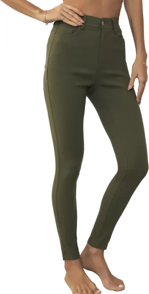 levaca Womens Jeggings High Waist Skinny Casual Work Pants Slim Pencil Trousers with Pockets
