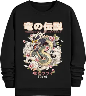 MakeMeChic Men's Graphic Print Pullover Sweatshirts Long Sleeve Crew Neck Tops