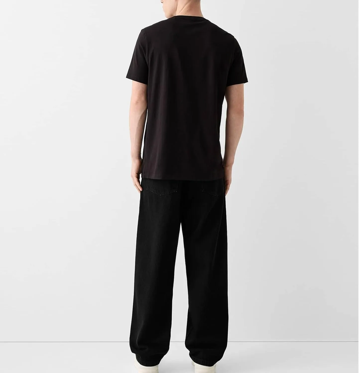 Men Jeans Straight fit High Waisted Work Jeans Relaxed Fit Baggy Denim Jeans Pants