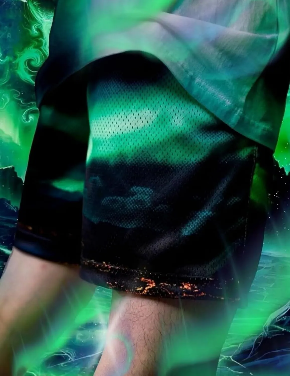 Men's Athletic Basketball Shorts Quick-Dry Breathable Mesh Graphic Print Gym Running Training with Pockets